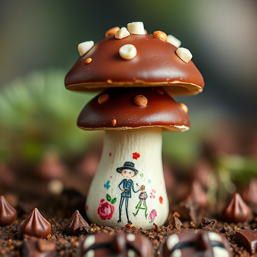 Stacked Magic Mushroom Chocolates Macro