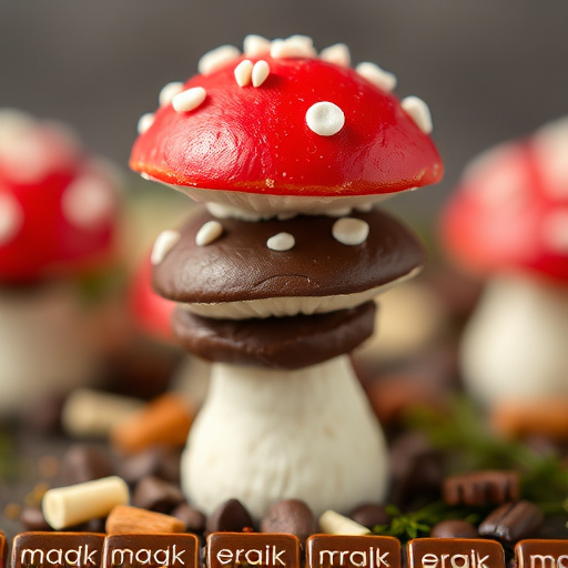 Stacked Magic Mushroom Chocolates Macro