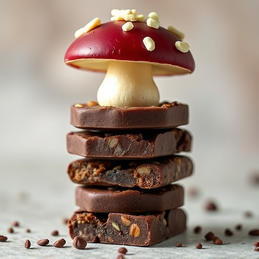 Stacked Magic Mushroom Chocolates Macro