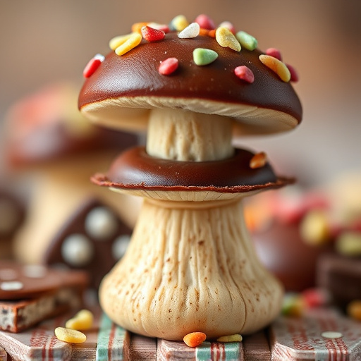 Stacked Magic Mushroom Chocolates Macro