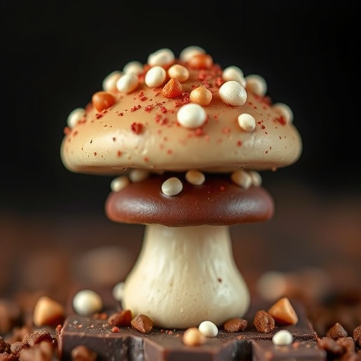 Stacked Magic Mushroom Chocolates Macro
