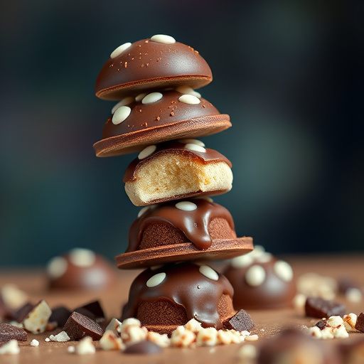 Stacked Magic Mushroom Chocolates Macro