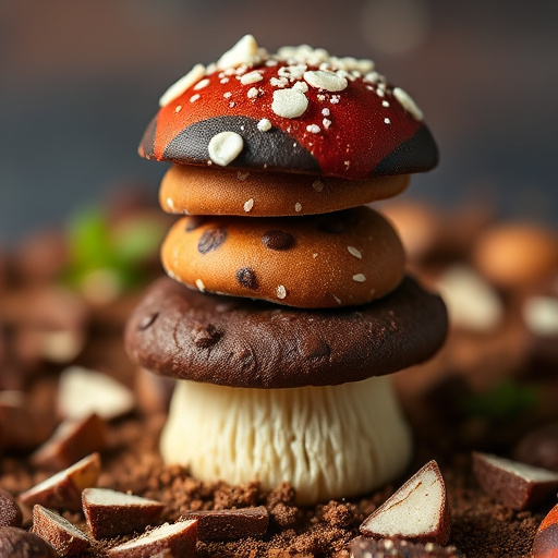 Stacked Magic Mushroom Chocolates Macro