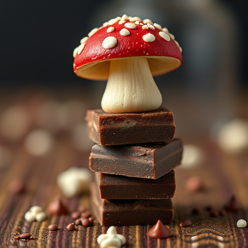 Stacked Magic Mushroom Chocolates Macro