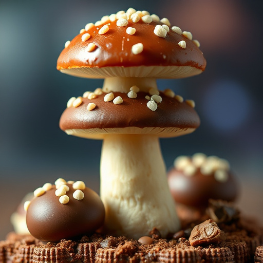 Stacked Magic Mushroom Chocolates Macro