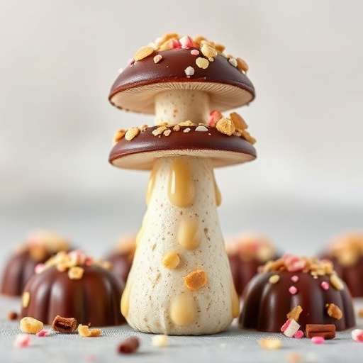 Stacked Magic Mushroom Chocolates Macro