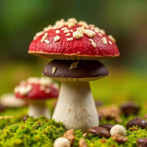 Stacked Magic Mushroom Chocolates Macro