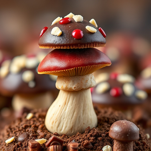 Stacked Magic Mushroom Chocolates Macro