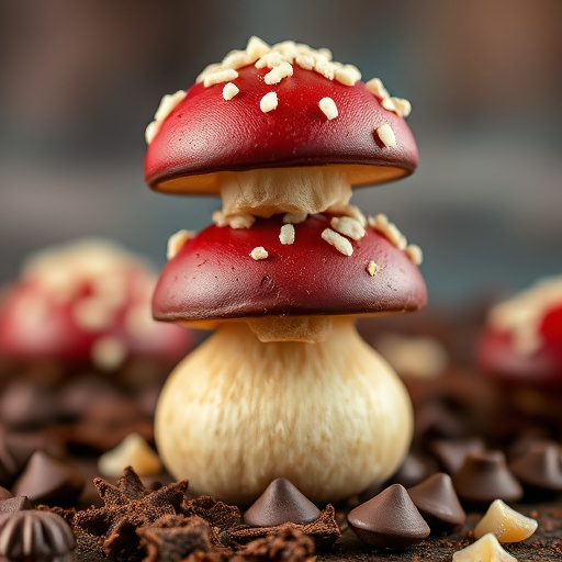 Stacked Magic Mushroom Chocolates Macro