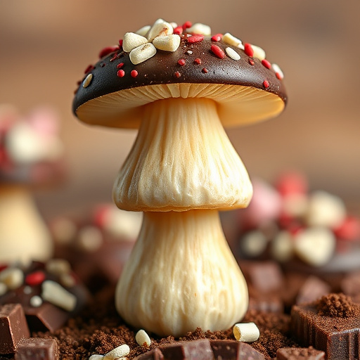 Stacked Magic Mushroom Chocolates Macro