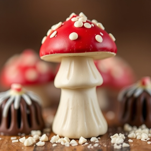 Stacked Magic Mushroom Chocolates Macro