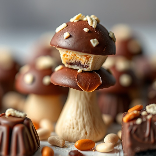 Stacked Magic Mushroom Chocolates Macro
