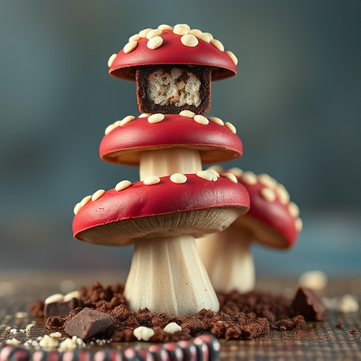 Stacked Magic Mushroom Chocolates Macro
