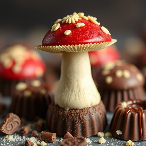 Stacked Magic Mushroom Chocolates Macro