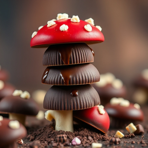 Stacked Magic Mushroom Chocolates Macro