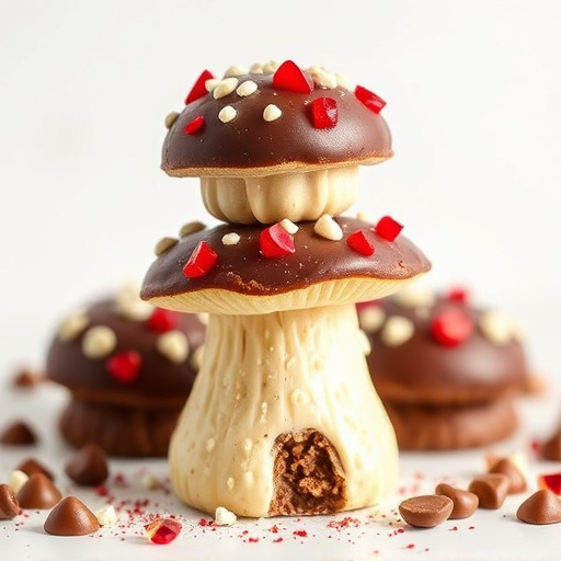 Stacked Magic Mushroom Chocolates Macro