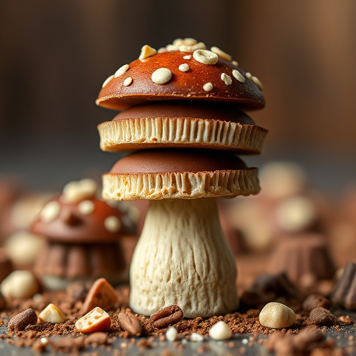 Stacked Magic Mushroom Chocolates Macro