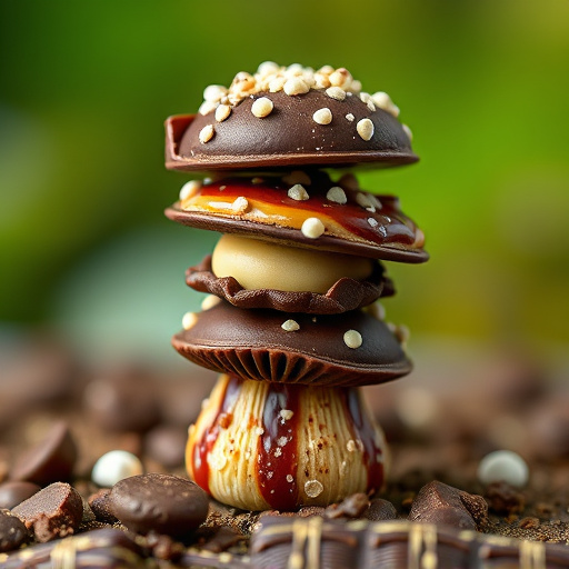 Stacked Magic Mushroom Chocolates Macro
