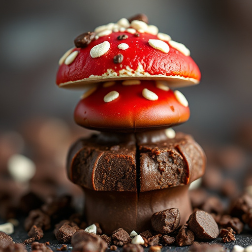Stacked Magic Mushroom Chocolates Macro