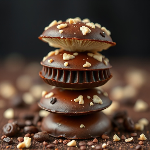 Stacked Magic Mushroom Chocolates Macro