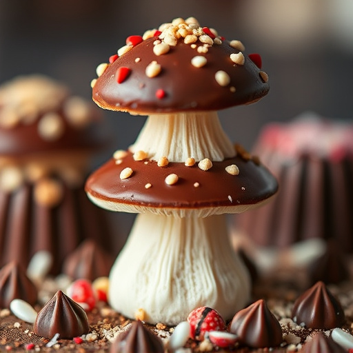 Stacked Magic Mushroom Chocolates Macro