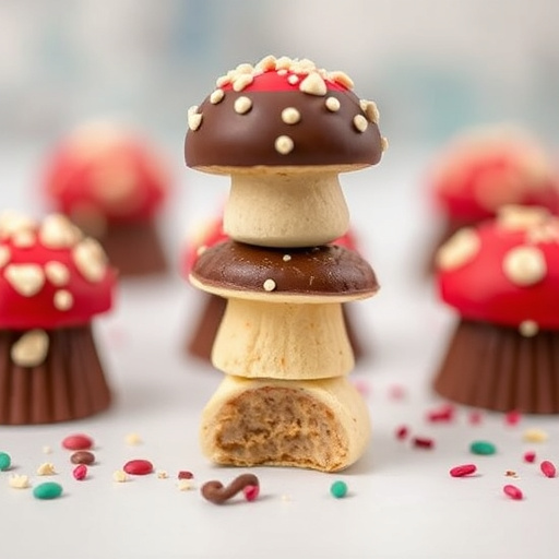 Stacked Magic Mushroom Chocolates Macro