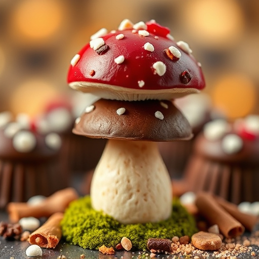 Stacked Magic Mushroom Chocolates Macro