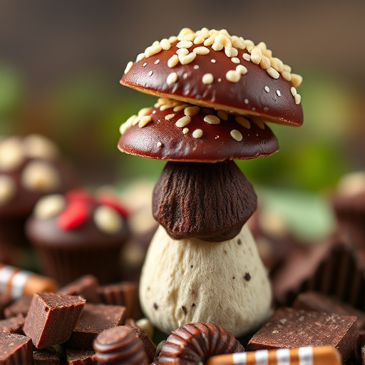 Stacked Magic Mushroom Chocolates Macro