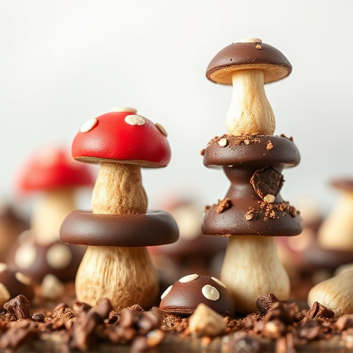 Stacked Magic Mushroom Chocolates Macro