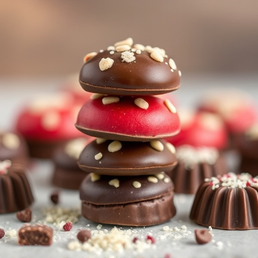 Stacked Magic Mushroom Chocolates Macro