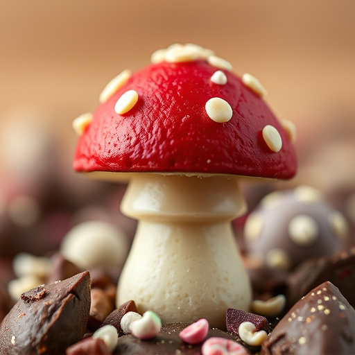 Stacked Magic Mushroom Chocolates Macro