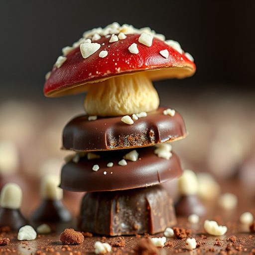 Stacked Magic Mushroom Chocolates Macro