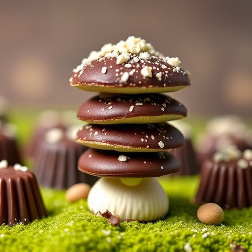 Stacked Magic Mushroom Chocolates Macro