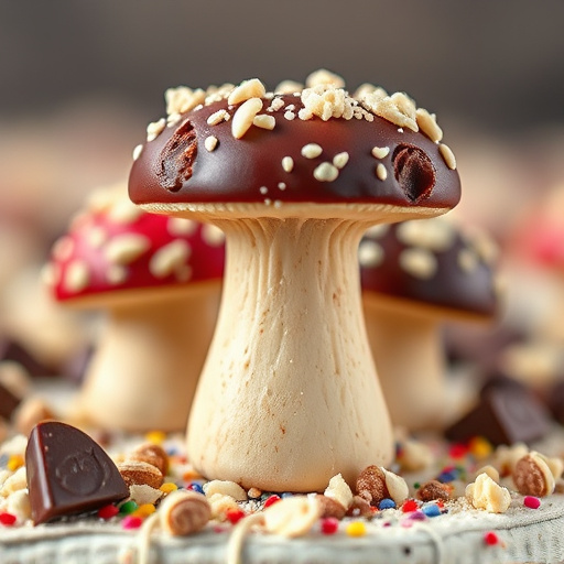 Stacked Magic Mushroom Chocolates Macro