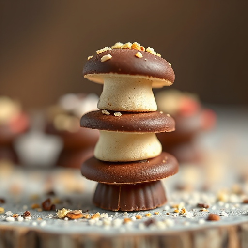 Stacked Magic Mushroom Chocolates Macro