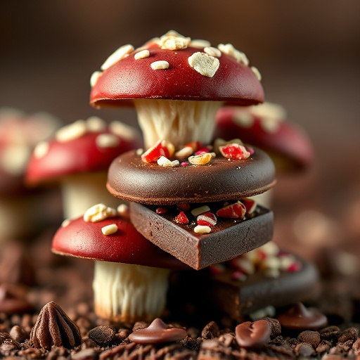 Stacked Magic Mushroom Chocolates Macro