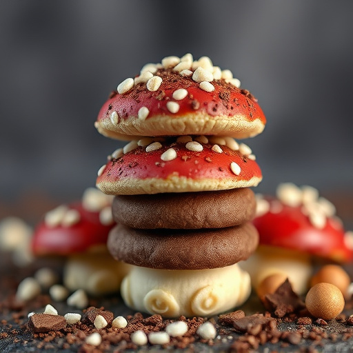 Stacked Magic Mushroom Chocolates Macro
