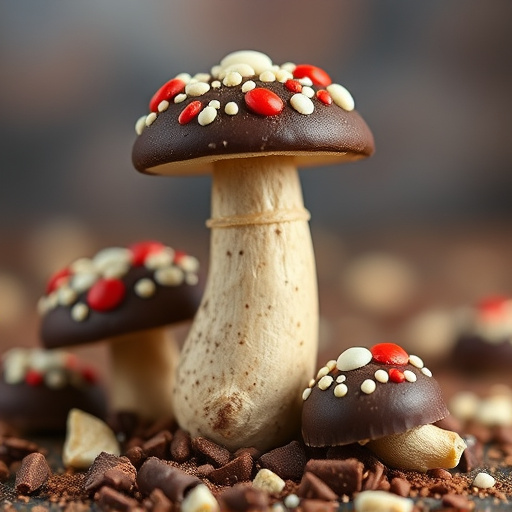 Stacked Magic Mushroom Chocolates Macro