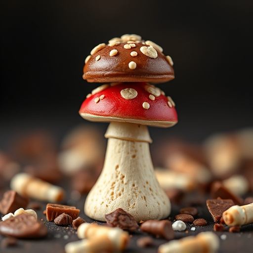Stacked Magic Mushroom Chocolates Macro
