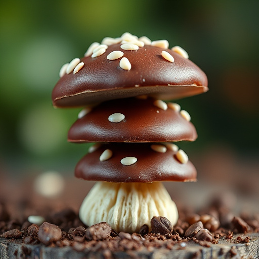 Stacked Magic Mushroom Chocolates Macro