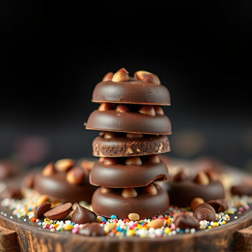 Stacked Magic Mushroom Chocolates Macro