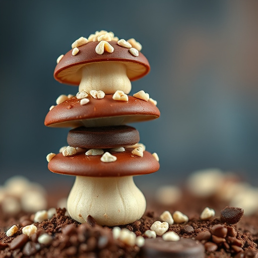 Stacked Magic Mushroom Chocolates Macro
