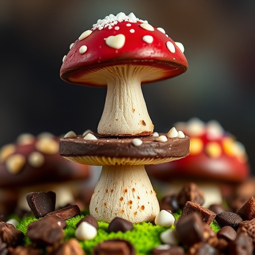 Stacked Magic Mushroom Chocolates Macro