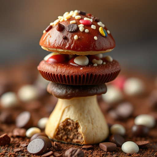 Stacked Magic Mushroom Chocolates Macro