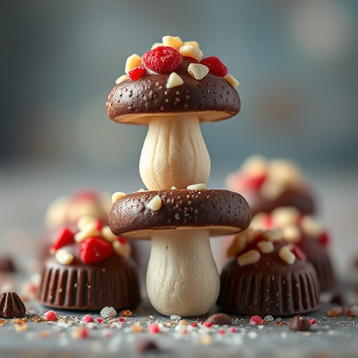 Stacked Magic Mushroom Chocolates Macro