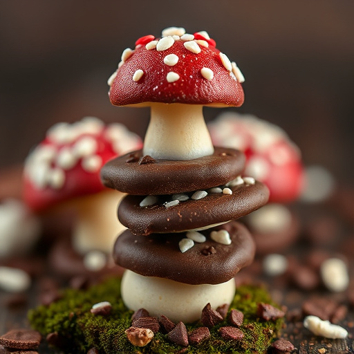 Stacked Magic Mushroom Chocolates Macro