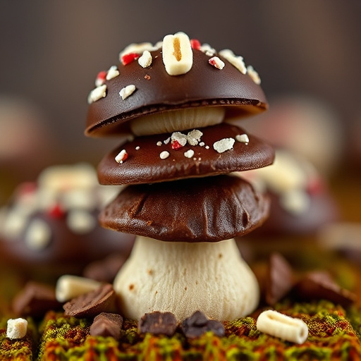 Stacked Magic Mushroom Chocolates Macro