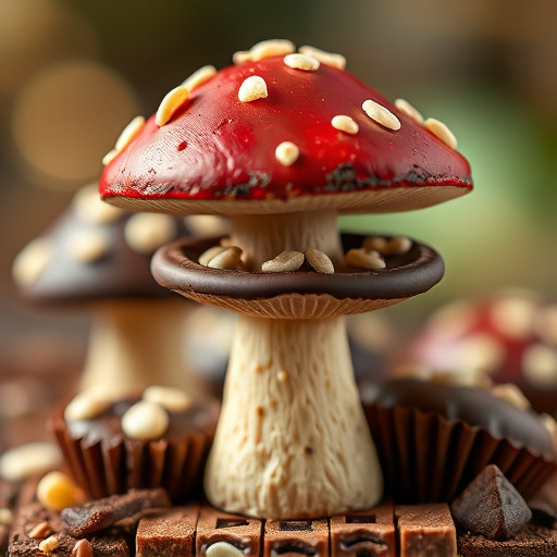 Stacked Magic Mushroom Chocolates Macro