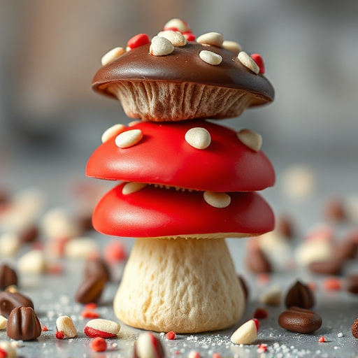 Stacked Magic Mushroom Chocolates Macro