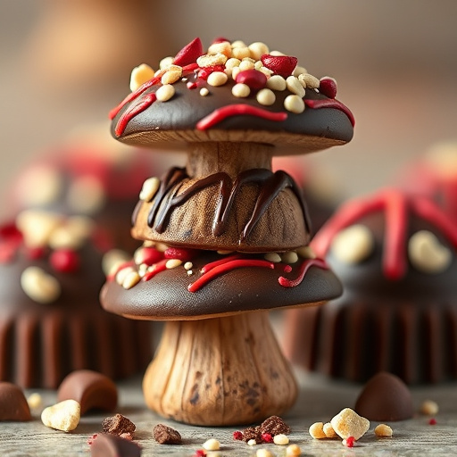 Stacked Magic Mushroom Chocolates Macro